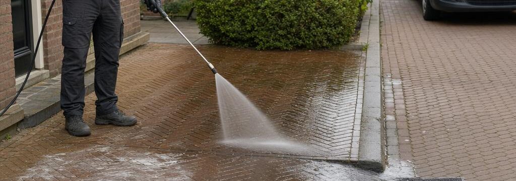 Kalkuitbloei op klinkers verwijderen