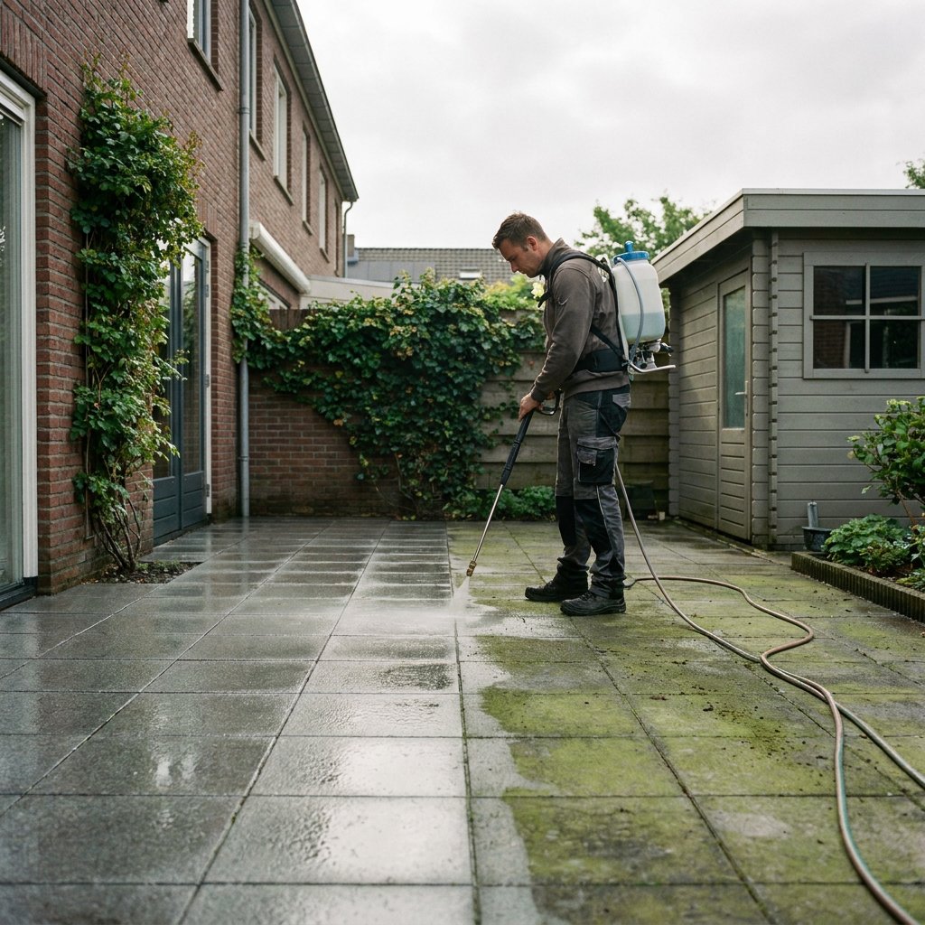 Bestrating snel schoonmaken